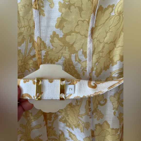 NWOT ZIMMERMANN Postcard floral-print linen and silk-blend midi dress  size 2AU - Picture 8 of 9